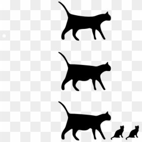 Simple Black Cat Drawing, HD Png Download - cat png