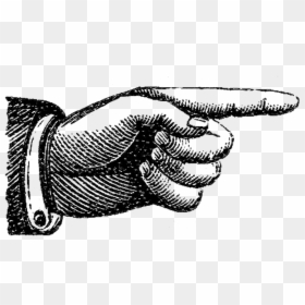 Hand Pointing Png - Old Fashioned Pointing Hand, Transparent Png - hand png
