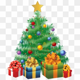 Christmas Tree With Gifts Transparent, HD Png Download - christmas tree png