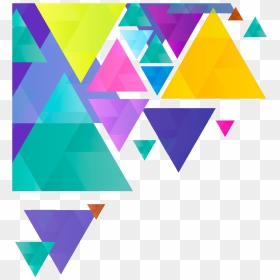 Colorful Geometric Background Png, Transparent Png - triangle png