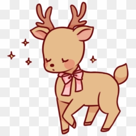 Kawaii Cute Cartoon Deer, HD Png Download - sparkles png