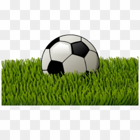 Soccer Ball On Grass Clipart, HD Png Download - soccer ball png