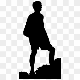 Silhouette Mountain Climber Png, Transparent Png - mountain png