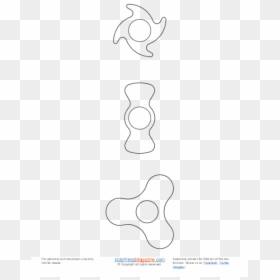 Line Art, HD Png Download - fidget spinner png