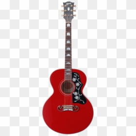 Red Acoustic Guitar Png, Transparent Png - guitar png