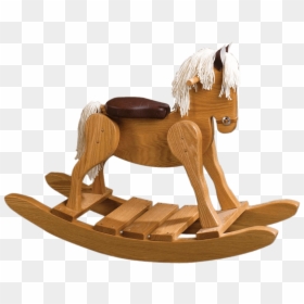 Wooden Rocking Horse With Padded Seat, HD Png Download - horse png