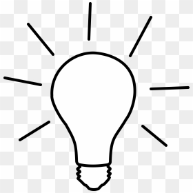 Light Clipart Black And White, HD Png Download - light bulb png