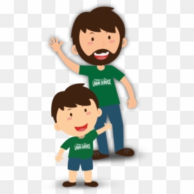 Father Clipart Father Child - Father Son Cartoon Characters, HD Png Download - parents clipart png