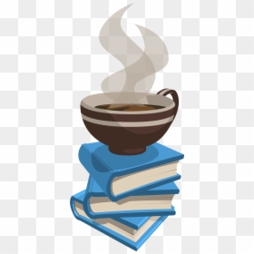 Clipart Book Vector - Books And Coffee Cup, HD Png Download - books vector png