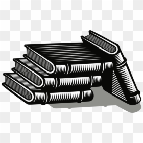 Angle,monochrome Photography,auto Part - Libros Png Blanco Y Negro, Transparent Png - books vector png