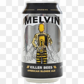 Melvin Killer Bees American Blonde Ale 6 Pack Cans - Melvin Beer Killer Bees, HD Png Download - killer bee png