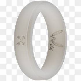 Woman"s Pearl White Arrow Silicone Ring - Circle, HD Png Download - whitearrow png