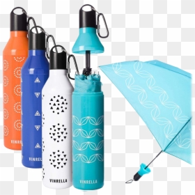 Vinrella Umbrella In A Bottle - Umbrella In A Water Bottle, HD Png Download - vin png