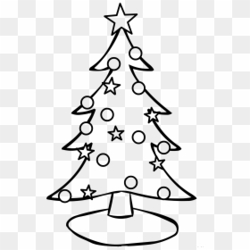 Christmas Tree Very Easy Drawing, HD Png Download - christmas tree drawing png
