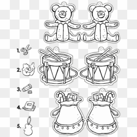 Crafts Decorations To Put In The Christmas Tree Colouring - Cartoon, HD Png Download - christmas tree drawing png