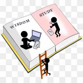 Open Book With Wisdom On One Page And Study On The - Shoot Basketball, HD Png Download - person climbing png