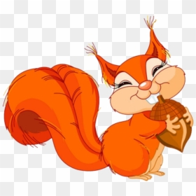#ftestickers #clipart #squirrel #acorn #cute - سنجاب كرتون, HD Png Download - acorn clipart png