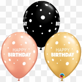 Globo Látex Birthday Big & Little Dots Surtido - Hot Pink Polka Dot Balloon, HD Png Download - confeti de cumpleaños png