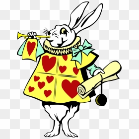 Alice In Wonderland Rabbit Without Background, HD Png Download - alice in wonderland silhouette png