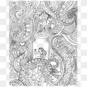 Alice Trapped - Alice In Wonderland Zentangle, HD Png Download - alice in wonderland silhouette png