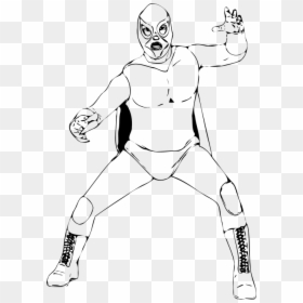 Wrestler Drawing, HD Png Download - luchador png
