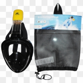 Full Face Mask Black - Diving Mask, HD Png Download - snorkel mask png