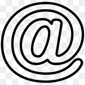 Internet Mail Arroba Sign Outline - Arroba Blanco Png, Transparent Png - arroba png