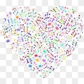Heart,symmetry,organ - Music Note Png Background, Transparent Png - notas musicales vector png