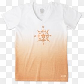 Women"s Compass Star Crusher Vee - Active Shirt, HD Png Download - compass star png