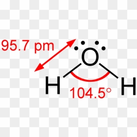 Bond Angle Of Water, HD Png Download - water molecule png
