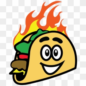 Taco Cartoon On Fire, HD Png Download - cartoon taco png