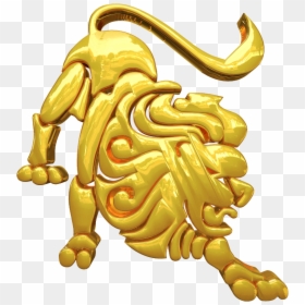 Golden Leo - Aries Zodiac Sign Png Gold, Transparent Png - leo zodiac png