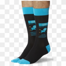 Men"s Leo Zodiac Socks Black On Leg Image One"  Class="slick - Hockey Sock, HD Png Download - leo zodiac png