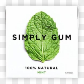 Simply Gum Natural Mint, HD Png Download - chewing gum png
