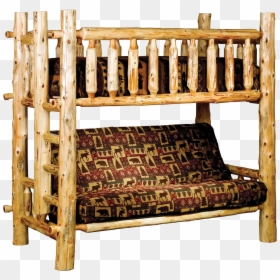 Log Bunk Bed Futon, HD Png Download - futon png