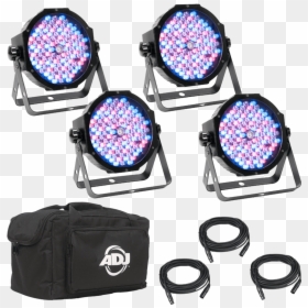 American Dj Mega Flat Pack Plus Led Par Light Package - Mega Flat Pak Plus, HD Png Download - dj light png