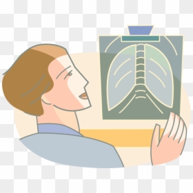 Vector Illustration Of Medical Doctor Physician Examines - Illustration, HD Png Download - rays vector png