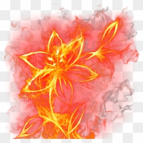 #ftestickers #flower #flames #fxeffects #fantasyart - Fire Flower, HD Png Download - orange flames png