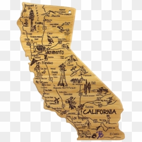 Totally Bamboo Destination Cutting Board, HD Png Download - california state outline png