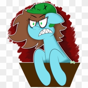 Fanart Of @neko-snicker Of Her Oc Being An Angry Pony - Cartoon, HD Png Download - snicker png