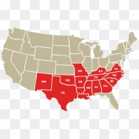 Or Click On A State - Pizza Inn Locations, HD Png Download - map of us png
