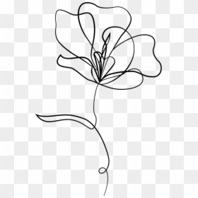 Dibujos Minimalistas De Flores, HD Png Download - flores hawaianas png