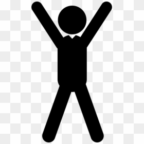 Man Standing With Extended Arms Over His Head - Arms Raised Icon Png, Transparent Png - guy holding gun png
