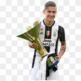 Paulo Dybala With Trophy , Png Download - Stars On Football Shirts, Transparent Png - dybala png