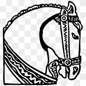 Horse Head - Horse Head Clip Art, HD Png Download - horse head silhouette png