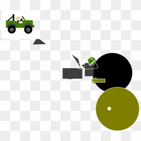With Man Clip Art - Cartoon, HD Png Download - jeep vector png