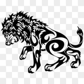 Lionhead Rabbit Tiger Tattoo Tribe - Lion Tattoo Draw Easy, HD Png Download - lion of judah png