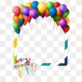 Transparent Background Birthday Balloons, HD Png Download - recuadro png