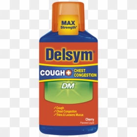 Delsym Cough Syrup , Png Download - Bottle, Transparent Png - cough png