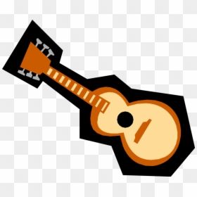 Vector Illustration Of Acoustic Guitar Stringed Musical, HD Png Download - acoustic guitar vector png